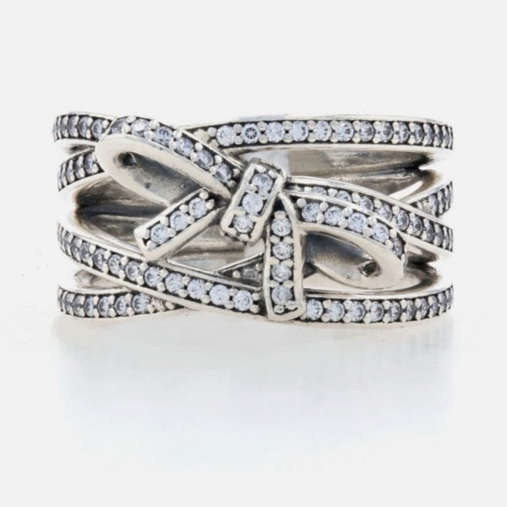 Delicate sentiments ring pure silver US8 925 stamped